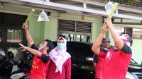 Pantauan di lokasi puluhan penyandang disabilitas mengikuti berbagai perlombaan. Mulai dari bermain bola, pecah balon, hingga goyang balon.