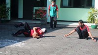 Para penyandang disabilitas itupun terlihat riang gembira mengikuti perlombaan tersebut.