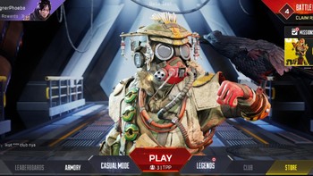 Meskipun tampilan lobbynya cukup sederhana, akan tetapi, terlihat sangat elegan dan futuristik ya. Foto: (Screenshot Apex Legends Mobile).