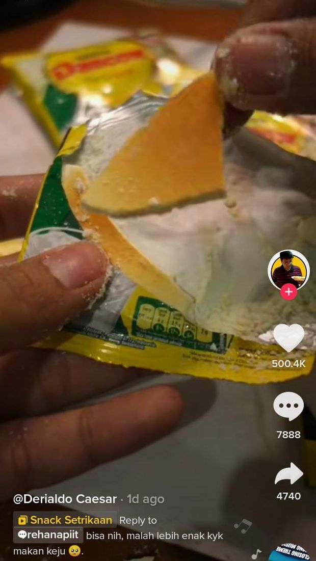 Snack Setrika Lagi Viral di TikTok, Camilan dari Bubuk Milo dan MSG yang Disetrika!