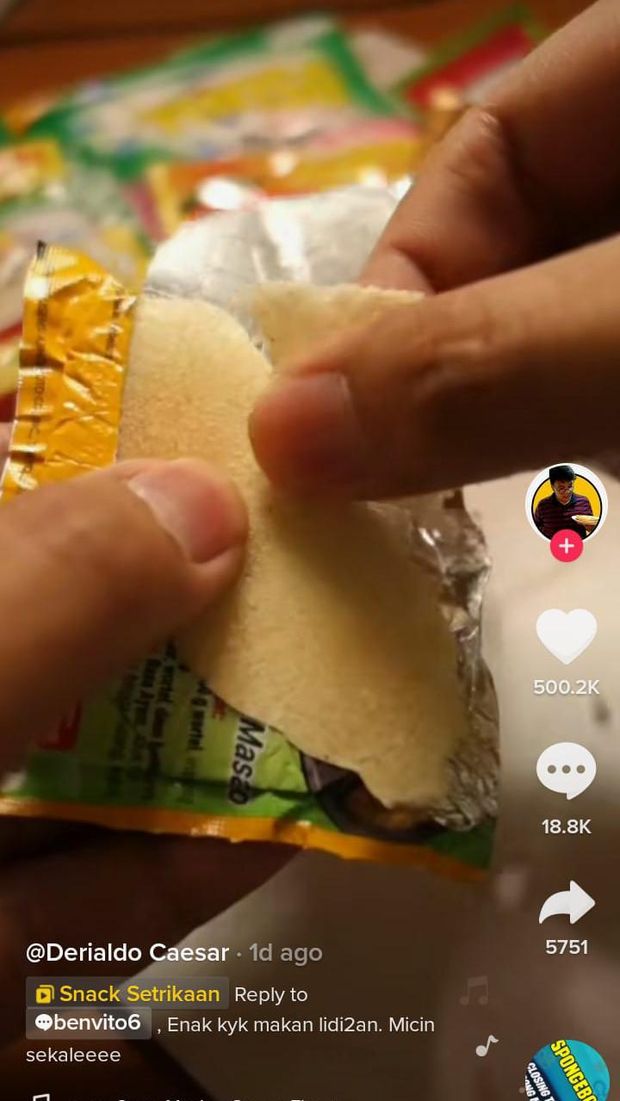 Snack Setrika Lagi Viral di TikTok, Camilan dari Bubuk Milo dan MSG yang Disetrika!