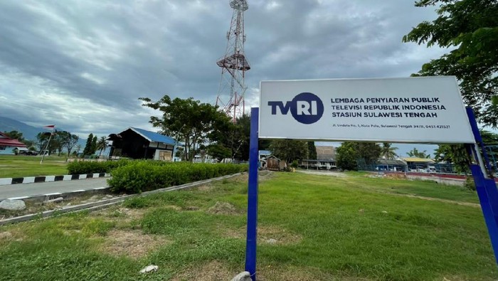 Suasana kantor TVRI Sulteng saat menerapkan lockdown pada Jumat (13/8/2021) siang