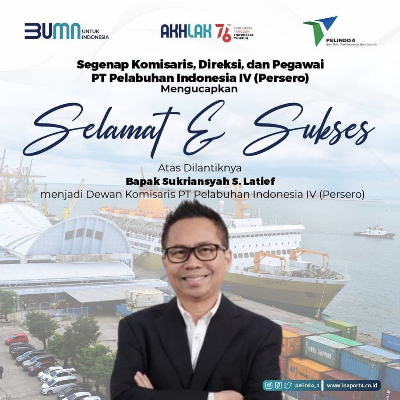 Sukriansyah Latief. (Dok: ig pelindo_4)