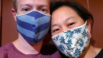 Memakai masker pelindung virus Corona layaknya orang pada umumnya. Foto: Instagram
