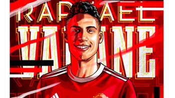 Varane diharapkan memperkuat lini belakang MU secara signifikan. Foto: Twitter