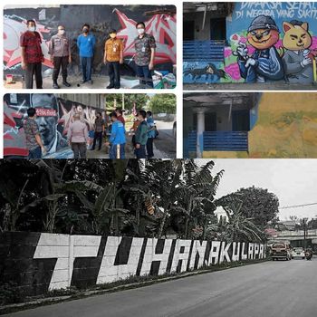 Mural dan grafiti kontroversial yang viral setelah dihapus aparat. (Istimewa)