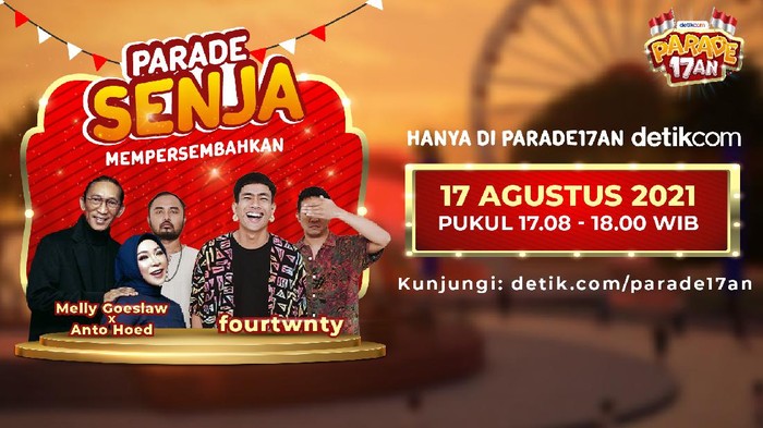 detikcom mau mengajak kamu bersantai dan menikmati senja di hari kemerdekaan Indonesia, lewat Parade Senja di panggung utama Parade 17an!