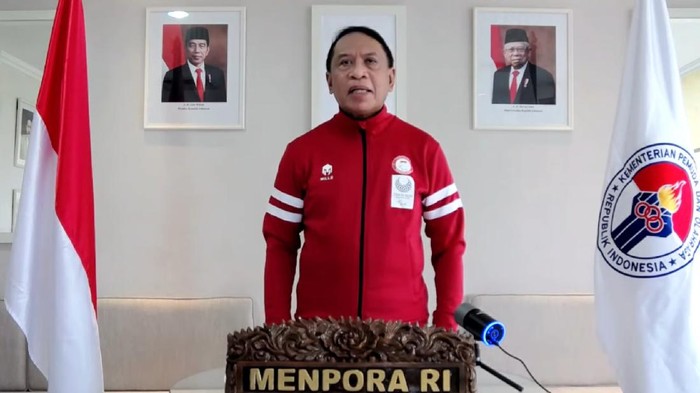 Menpora Zainudin Amali mengukuhkan dan melepas kontingen Indonesia yang akan mengikuti Paralimpiade Tokyo 2020, Sabtu (14/8/2021)