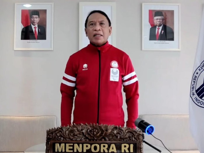 Menpora Zainudin Amali mengukuhkan dan melepas kontingen Indonesia yang akan mengikuti Paralimpiade Tokyo 2020, Sabtu (14/8/2021)