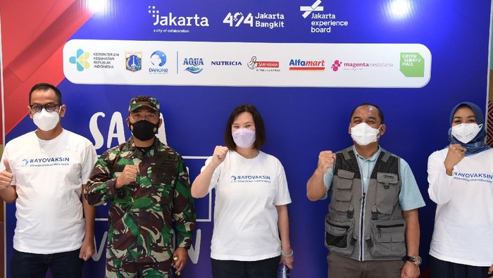 Danone Indonesia menggelar mini sentra vaksinasi ke-76 melalui Danone Vaccine Center di Green Sedayu Mall, Jakarta Barat.