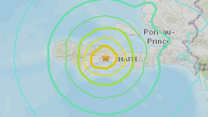 Titik lokasi gempa di Haiti