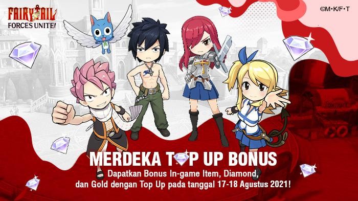 Top Up Event Fairy Tail: Forces Unite! Berhadiah Ribuan Diamond