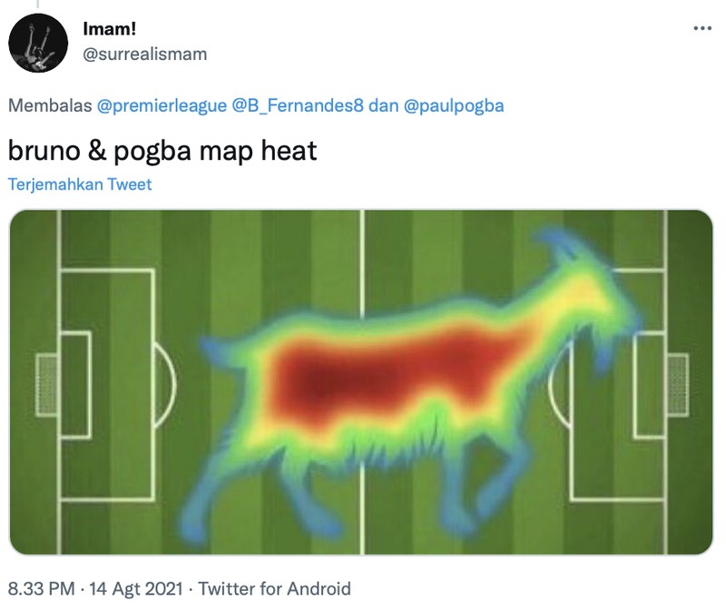 Netizen merayakan kemenangan Manchester United vs Leeds United dengan skor 5-1 di stadion Old Trafford, Sabtu (14/8) waktu setempat.