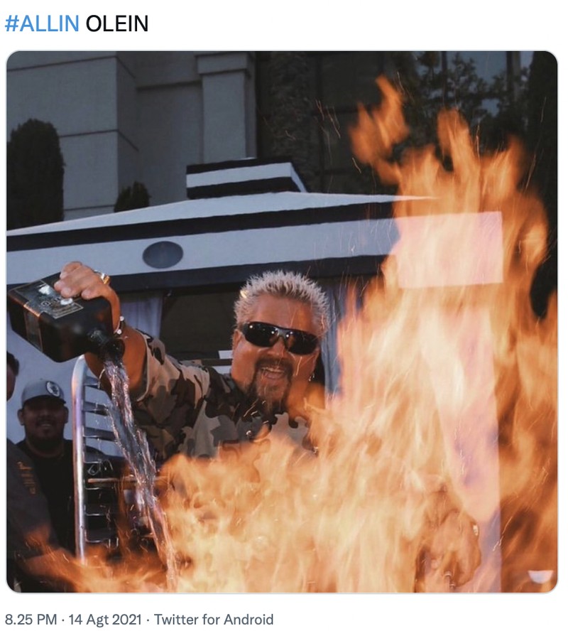 Netizen merayakan kemenangan Manchester United vs Leeds United dengan skor 5-1 di stadion Old Trafford, Sabtu (14/8) waktu setempat.