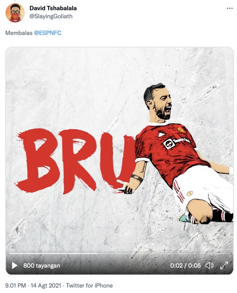 Netizen merayakan kemenangan Manchester United vs Leeds United dengan skor 5-1 di stadion Old Trafford, Sabtu (14/8) waktu setempat.