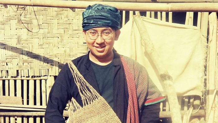 Fadli Zon mengenakan pakaian adat Baduy