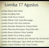 Kurang lebih ini beberapa inspirasi lomba 17 Agustus-an yang wajib dicoba. Kalau kamu kira-kira mau ikut lomba yang mana aja nih? Foto: Instagram