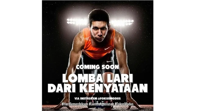 Bisa dijadikan inspirasi untuk lomba 17 an nih. Lomba lari dari kenyataan.. kenyataan melihat doi bersama yang lain. Dijamin makin cepat deh larinya. Foto: Instagram