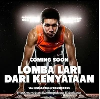 Bisa dijadikan inspirasi untuk lomba 17 an nih. Lomba lari dari kenyataan.. kenyataan melihat doi bersama yang lain. Dijamin makin cepat deh larinya. Foto: Instagram