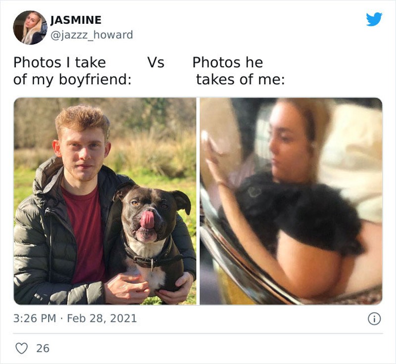 Foto perbandingan difoto pacar