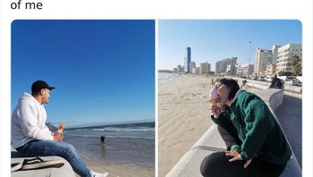 Foto di pantai jadi nggak keren. Foto: dok Bored Panda