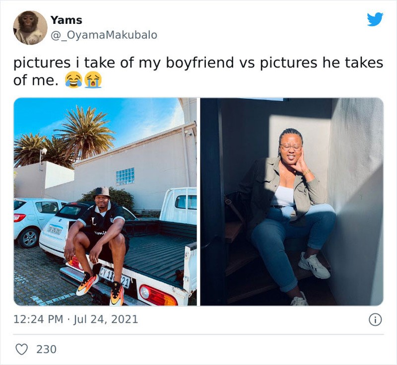 Foto perbandingan difoto pacar