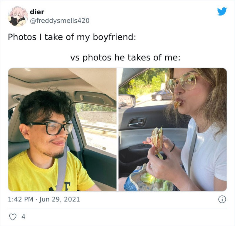 Foto perbandingan difoto pacar