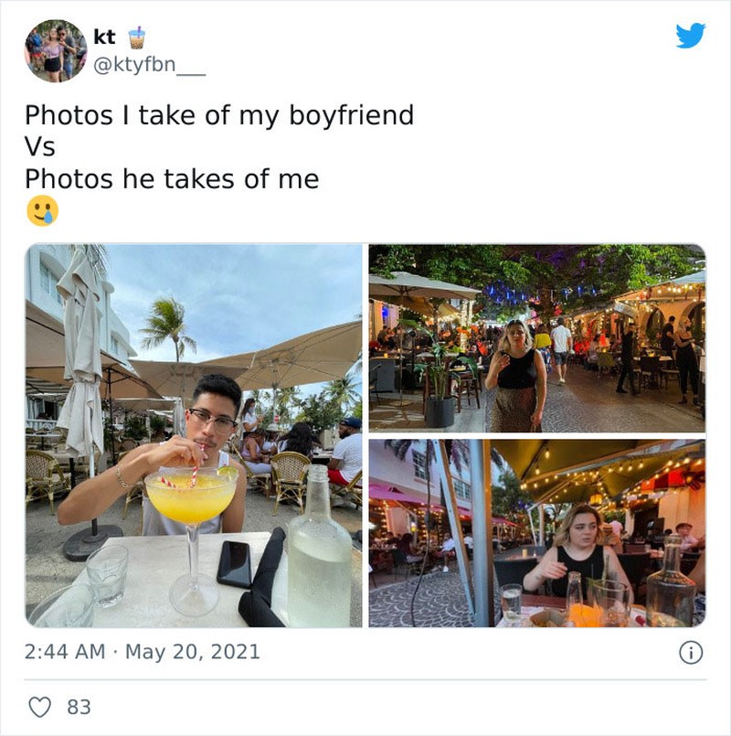 Foto perbandingan difoto pacar