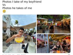 Kocak! Ini Perbandingan Foto yang Diambil Pacar Cowok dengan Cewek