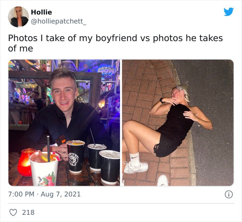 Foto perbandingan difoto pacar