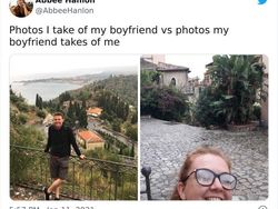 Kocak! Ini Perbandingan Foto yang Diambil Pacar Cowok dengan Cewek