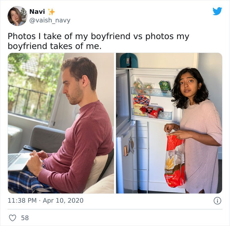 Foto perbandingan difoto pacar