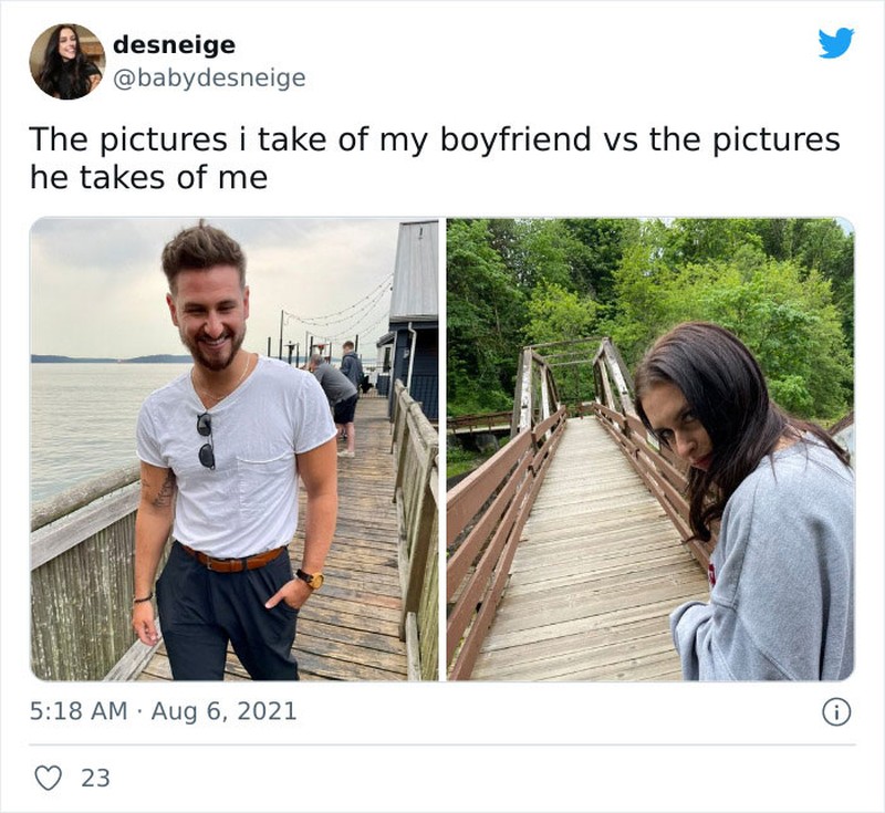 Foto perbandingan difoto pacar