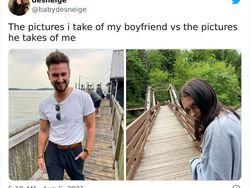 Kocak! Ini Perbandingan Foto yang Diambil Pacar Cowok dengan Cewek