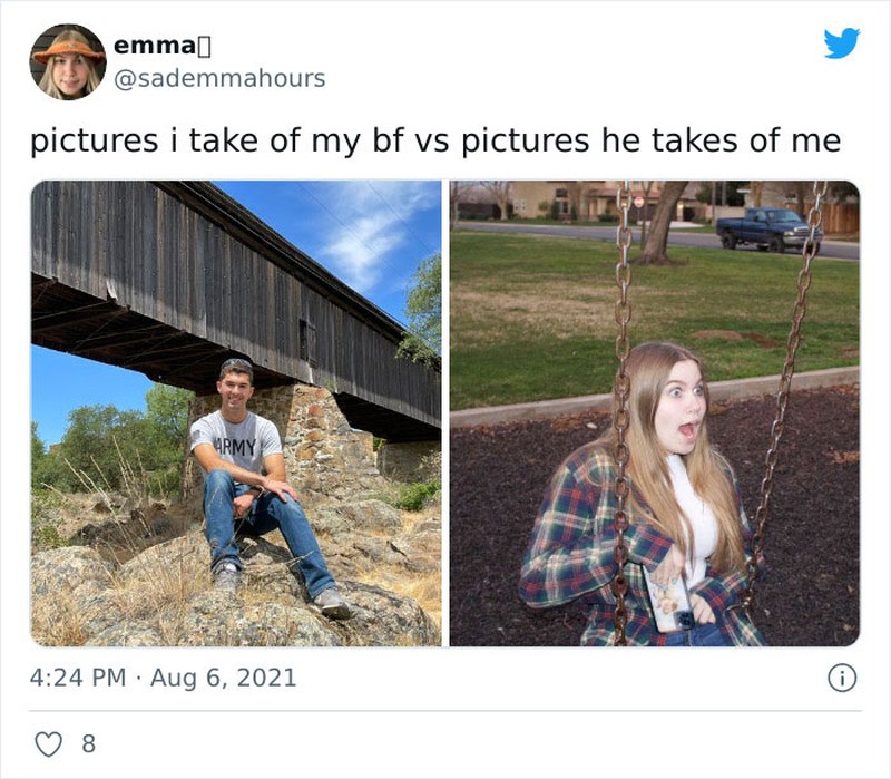 Foto perbandingan difoto pacar