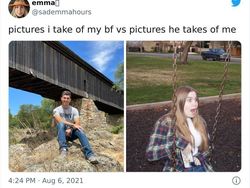 Kocak! Ini Perbandingan Foto yang Diambil Pacar Cowok dengan Cewek