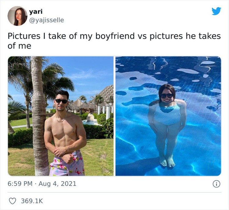 Foto perbandingan difoto pacar Foto perbandingan difoto pacar