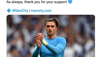 City tetap memajang Grealish di Twitter untuk mengucap terima kasih pada para fans. Foto: Twitter