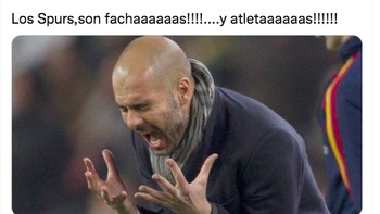 Pep digambarkan sangat frustrasi dengan kekalahan ini. Foto: Twitter