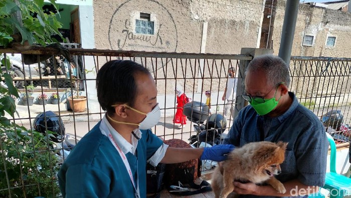 Puluhan hewan peliharaan di Cimahi divaksinasi rabies dan flu burung