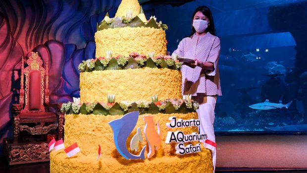 Momen 17 Agustus di Jakarta Aquarium.