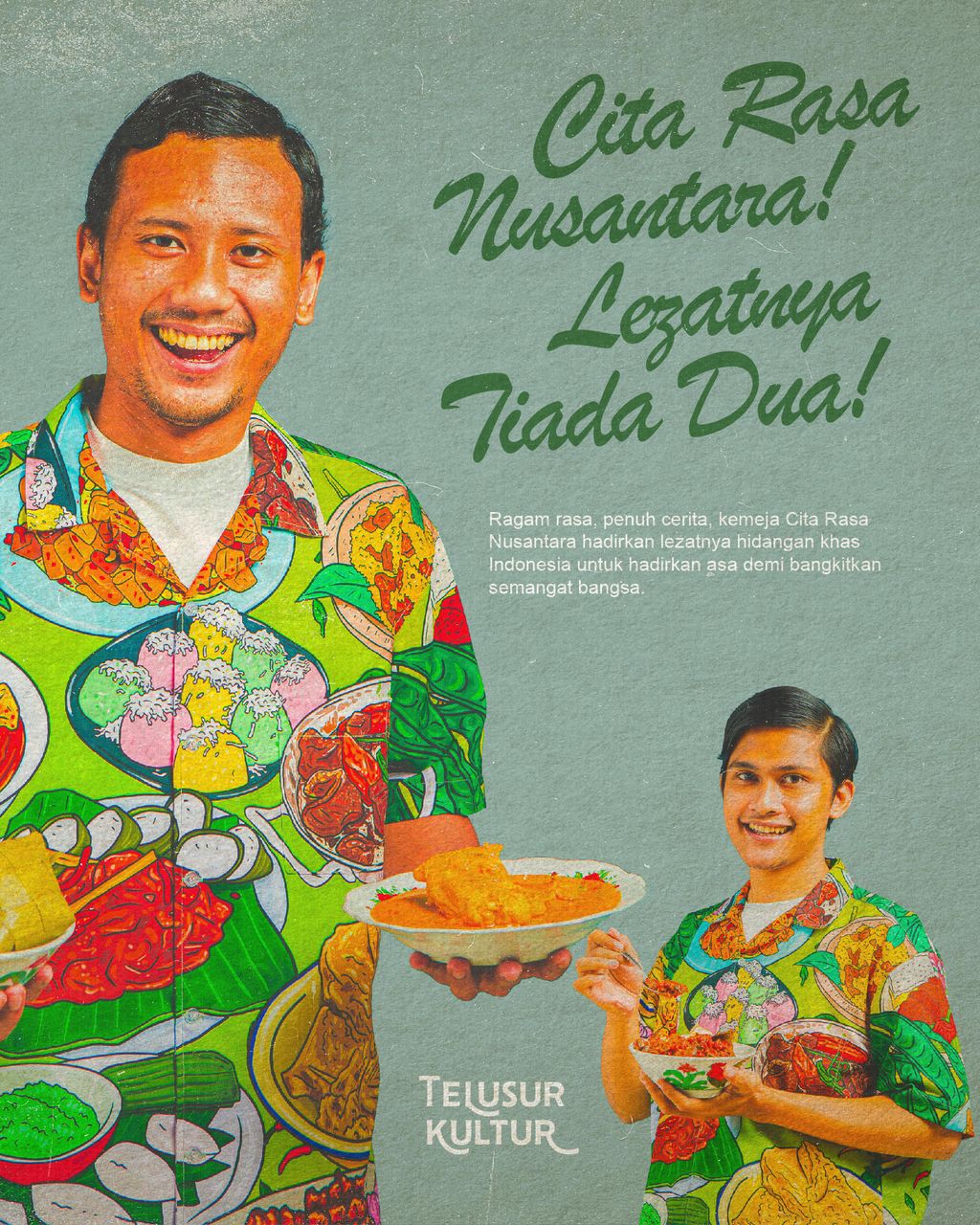 Keren! Telusur Kultur Bantu UMKM Lewat Kemeja Makanan Nusantara