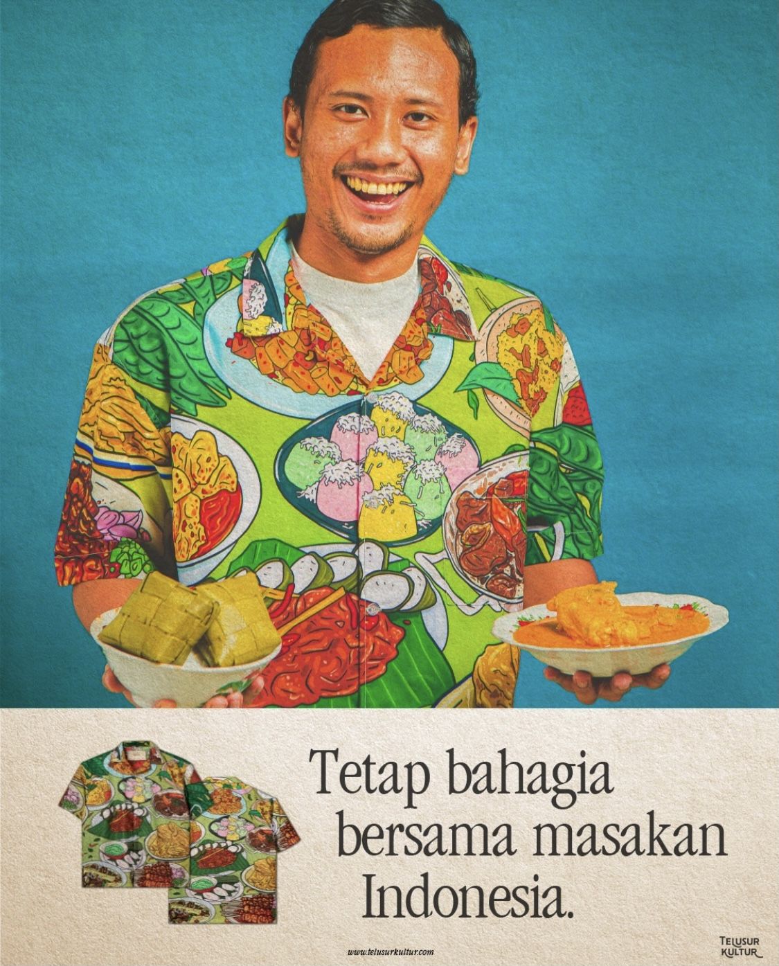 Keren! Telusur Kultur Bantu UMKM Lewat Kemeja Makanan Nusantara
