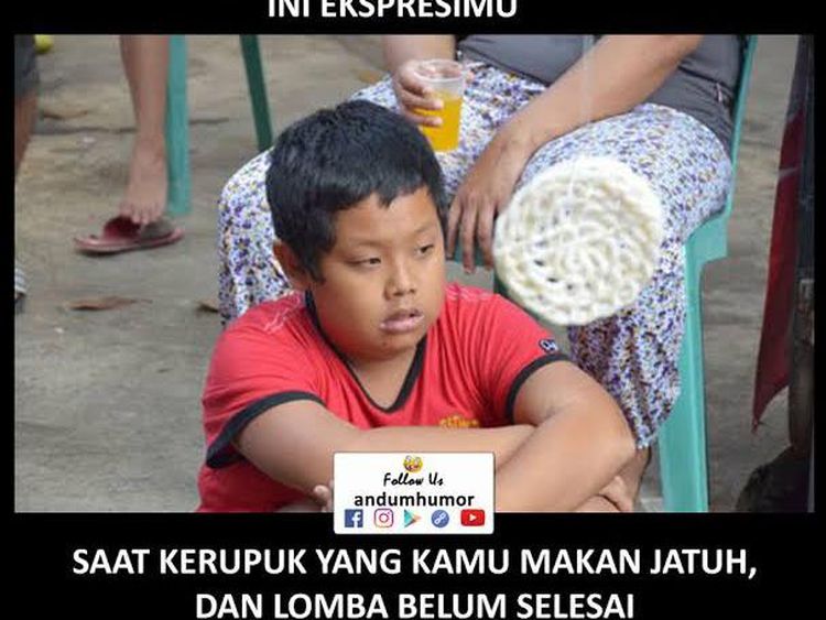 Meme Kocak Lomba Makan Kerupuk yang Bikin Kangen 17 Agustusan