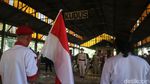 Potret Komunitas Sepeda Gelar Upacara HUT RI di Eks Stasiun Kudus
