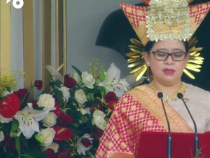 Puan Maharani Bacakan Teks Proklamasi Upacara HUT Ke-76 RI di Istana