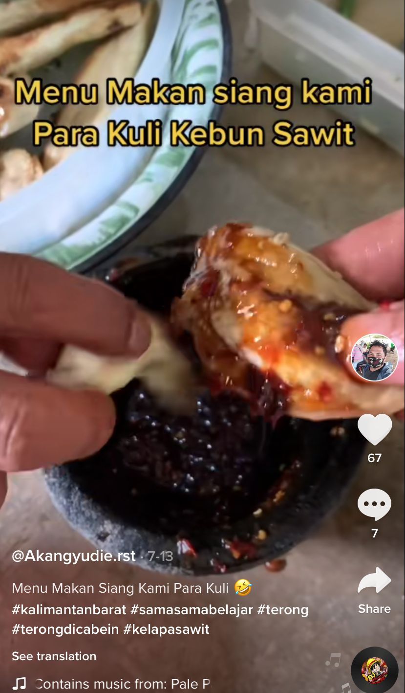 Viral Kuli Kebun Sawit Hobi Masak Menu Sederhana yang Sedap