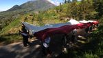Bendera Merah Putih Raksasa Membentang di Kaki Gunung Merbabu