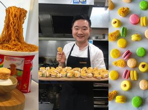 Keren Banget! Chef Indonesia Ini Sukses Buat Macaron Rasa Sate hingga Indomie
