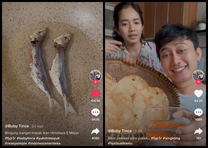 Kocak! Bobby Tince Bikin Parodi Sisca Kohl, Menunya Ikan Asin dan Singkong Kocak! Bobby Tince Bikin Parodi Sisca Kohl, Menunya Ikan Asin dan Singkong